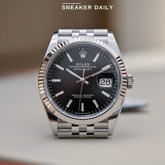 Hands on Rolex datejust 126234 black dial from Clean Factory for over 500 usd