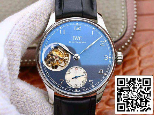 IWC Tourbillon portugués IW546302 ZF Factory Relojes para hombre 1:1 Mejor edición Tourbillon suizo esfera azul