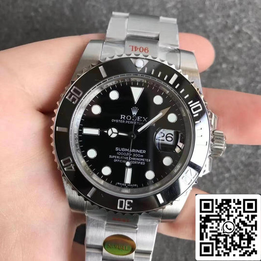 Rolex Submariner 116610LN 1:1 Mejor edición Noob Factory V12 esfera negra