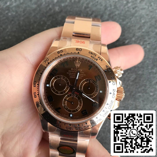 Rolex Daytona m116505-0011 1:1 Best Edition Noob Factory quadrante marrone