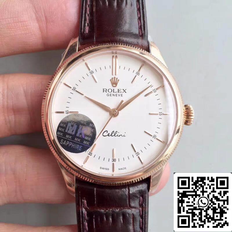 Rolex Cellini 50505 MKS Factory 1:1 Mejor Edición Suizo ETA3132 Esfera Blanca