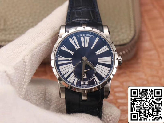 Roger Dubuis Excalibur DBEX0535 1:1 Mejor edición PF Factory esfera azul suizo ETA9015