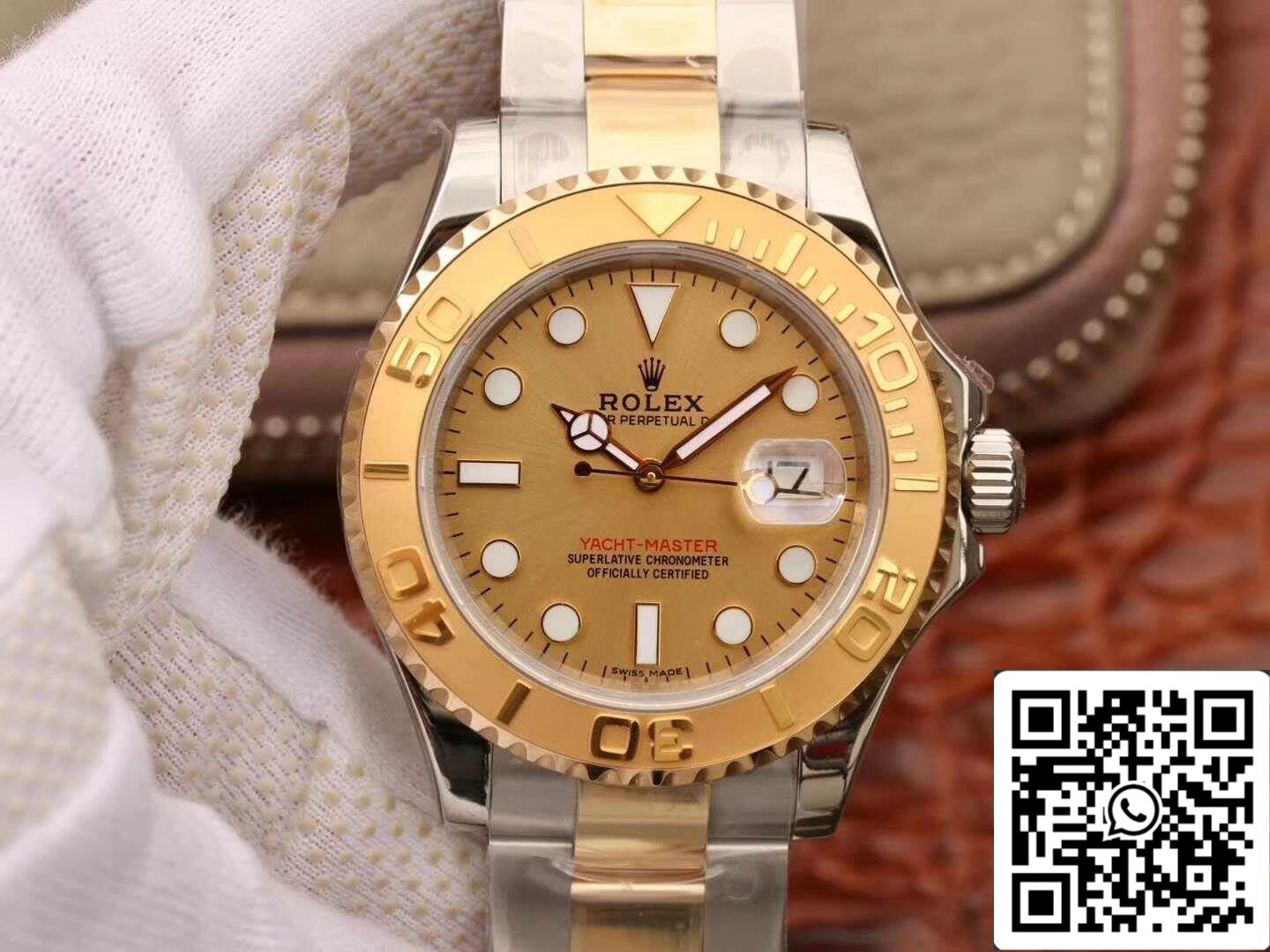 Rolex Yacht-Master 16623 1:1 Best Edition quadrante dorato svizzero ETA2836 avvolto in oro