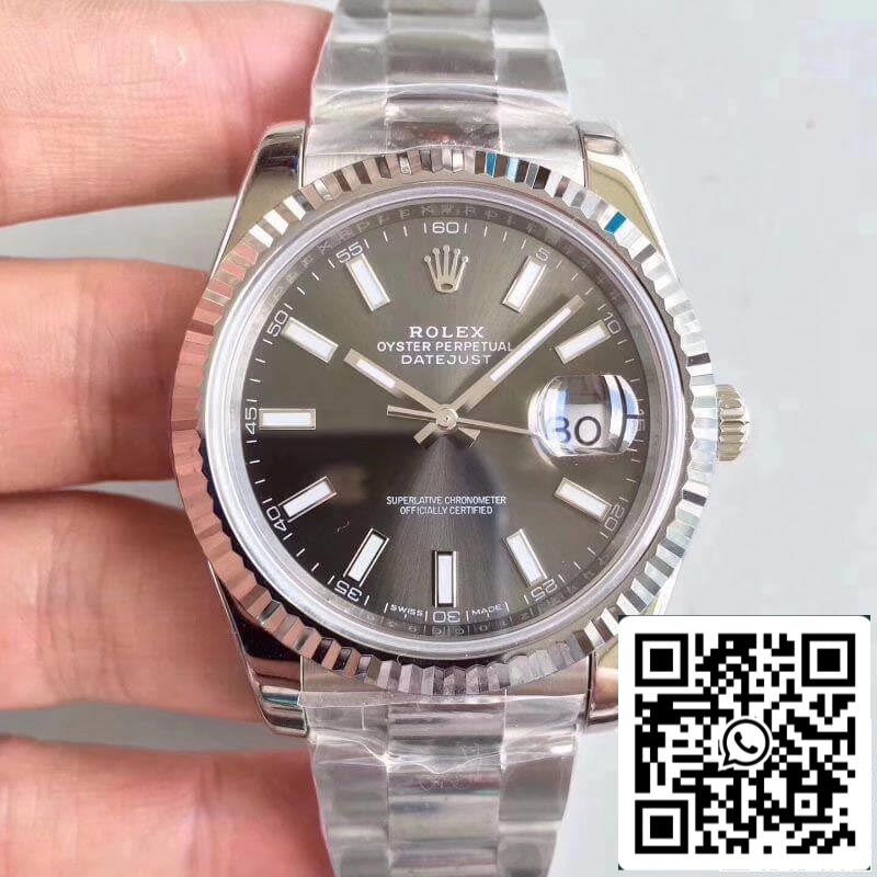 Rolex Datejust II M126334-0014 EW Factory 1:1 Best Edition Swiss ETA3235 Dark Rhodium Dial