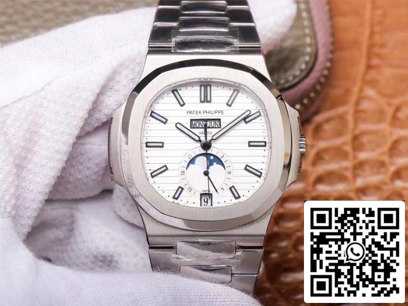 Patek Philippe Nautilus 5726/1A-010 1:1 Mejor Edición PF Factory Esfera Blanca Suiza ETA324