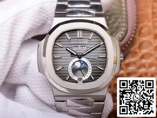 Patek Philippe Nautilus 5726/1A-001 1:1 Mejor Edición PF Factory Esfera Gris Suizo ETA324