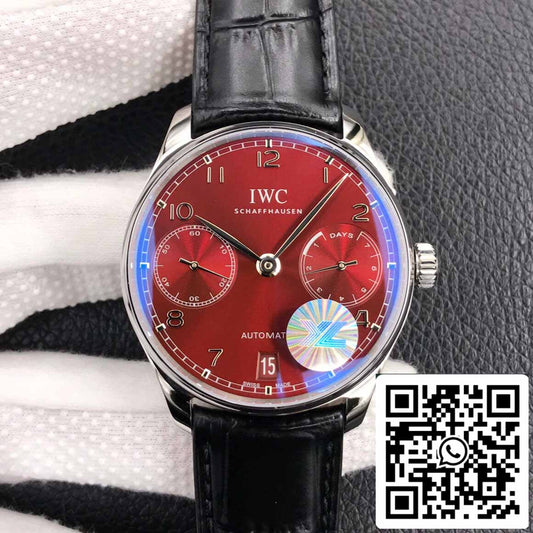 IWC Portugieser IW500714 1:1 Mejor Edición YL Factory Esfera Roja Burdeos