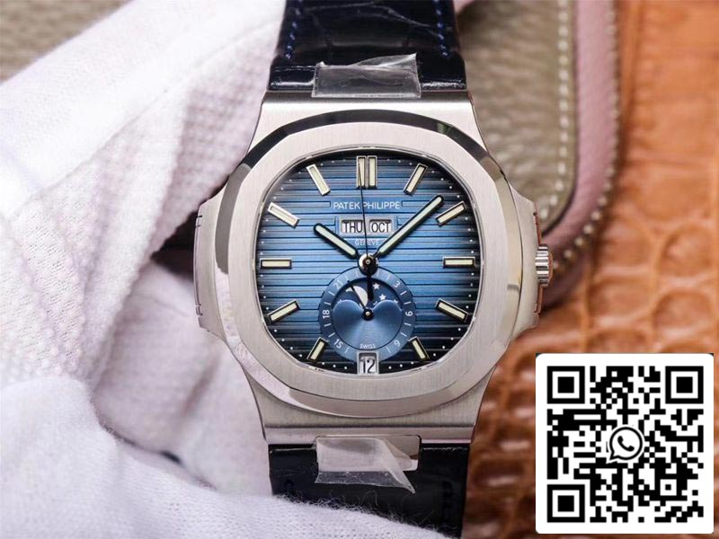 Patek Philippe Nautilus 5726/1A-014 1:1 Mejor edición PF Factory Correa negra Suiza ETA324