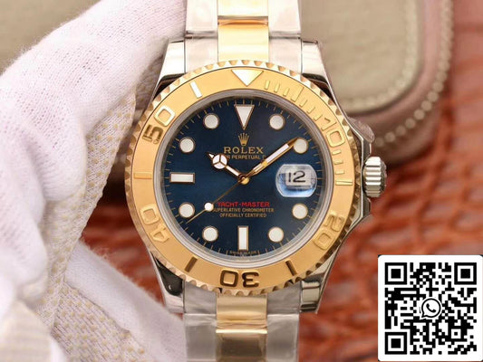 Rolex Yacht-Master 40 mm 16623 1:1 Mejor edición suiza ETA2836 esfera azul envuelta en oro