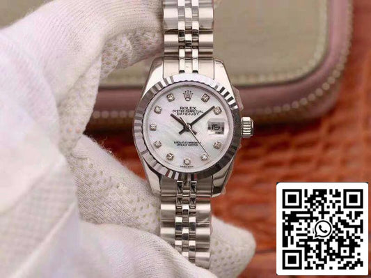 Rolex Lady Datejust 28MM 1:1 Mejor Edición Movimiento Suizo NH05 Esfera Blanca