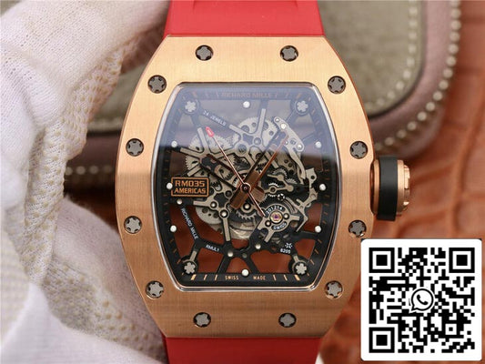 Richard Mille RM035 Americas KV Factory 1:1 Mejor Edición Oro Rosa