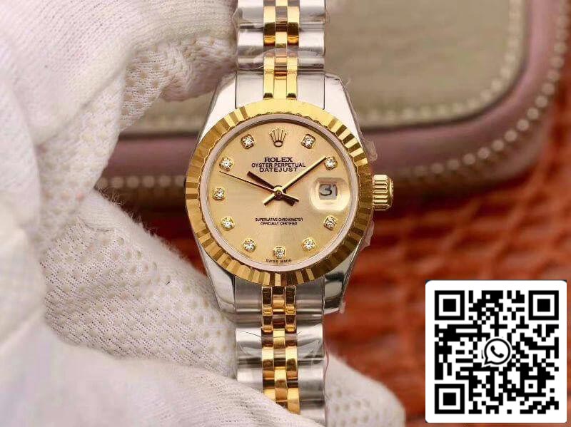 Rolex Lady Datejust 28MM 1:1 Best Edition Swiss Original Imported NH05 Movement 18K Gold Dial