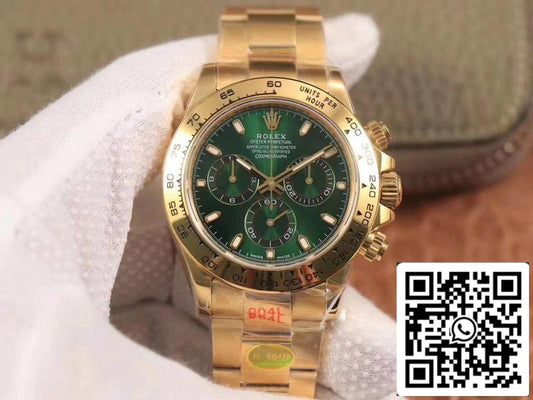 Rolex Daytona M116508-0013 1:1 Mejor Edición Noob Factory Esfera Verde Suiza ETA4130