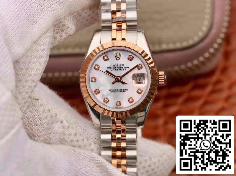 Rolex Lady Datejust 28MM 1:1 Mejor Edición Suizo NH05 Chapado en Oro Rosa