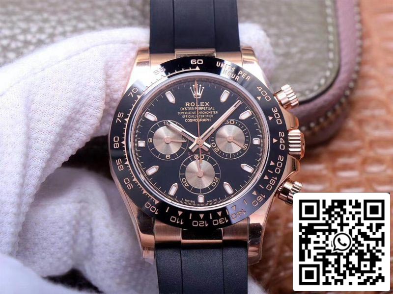 Rolex Daytona M116515LN-0017 1:1 Mejor Edición Noob Factory Esfera Negra Suiza ETA4130