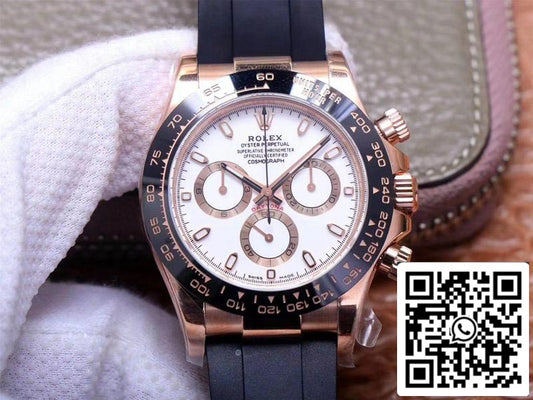 Rolex Daytona M116515LN-0019 1:1 Mejor Edición Noob Factory Esfera Blanca Suiza ETA4130