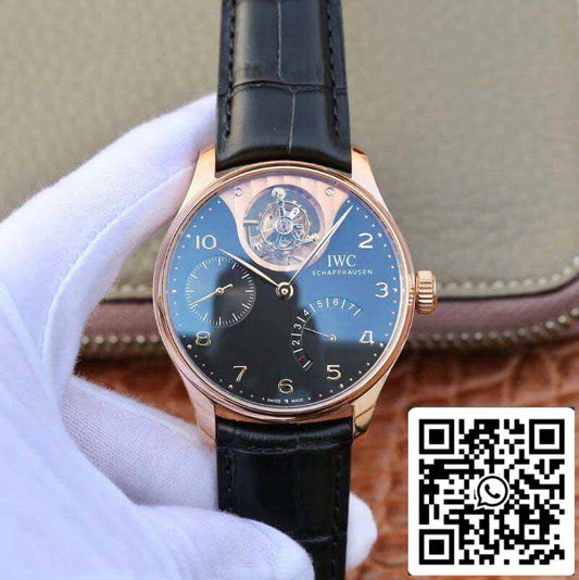 IWC Portugués IW504210 Tourbillon 18K Rosegold 1:1 Mejor Edición Movimiento tourbillon complicado automático suizo