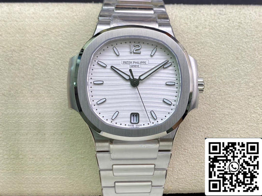 Patek Philippe Nautilus Ladies 7118/1A-010 1:1 Mejor edición 3K Factory esfera plateada