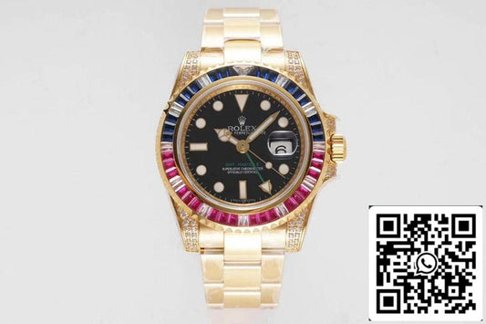 Rolex GMT Master II 116758 SAru-78208 1:1 Best Edition ROF Factory Black Dial Swiss ETA2836