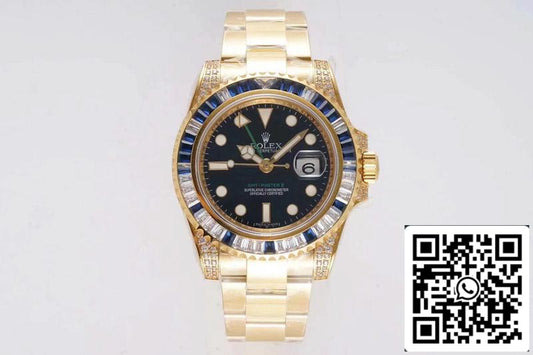 Rolex GMT Master II 116758 SAru 1:1 Best Edition ROF Factory Blue White Diamond Swiss ETA2836