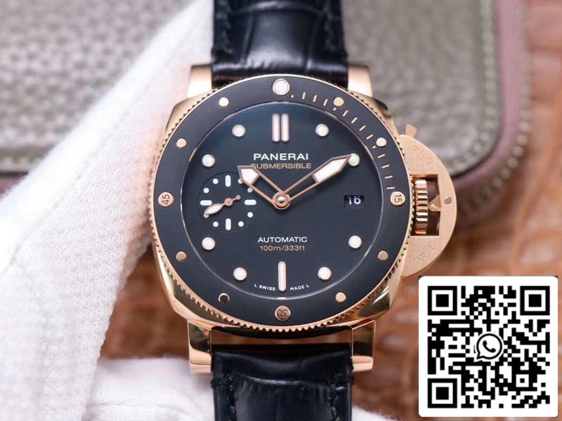 Panerai Submersible PAM00974 Movimento svizzero in oro rosa 1:1 Best Edition VS Factory