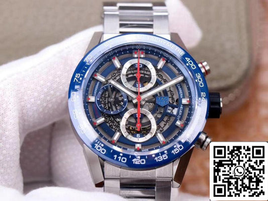 Tag Heuer Carrera Calibre Heuer 01 CAR201T.BA0766 Cronógrafo 1:1 Mejor Edición XF Factory Esfera Azul Calibre Suizo 01