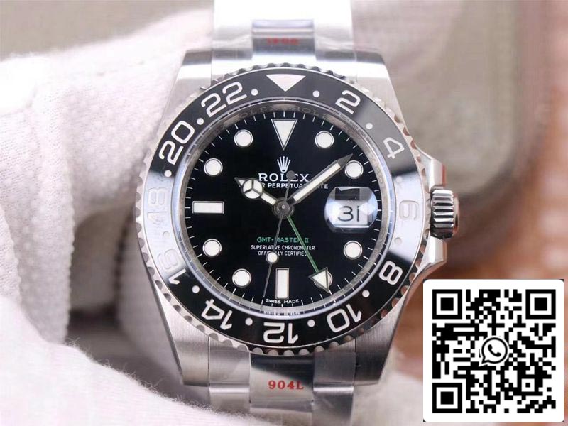 Rolex GMT Master II 116710LN-78200 1:1 Mejor edición Noob Factory V11 esfera negra suiza ETA3186