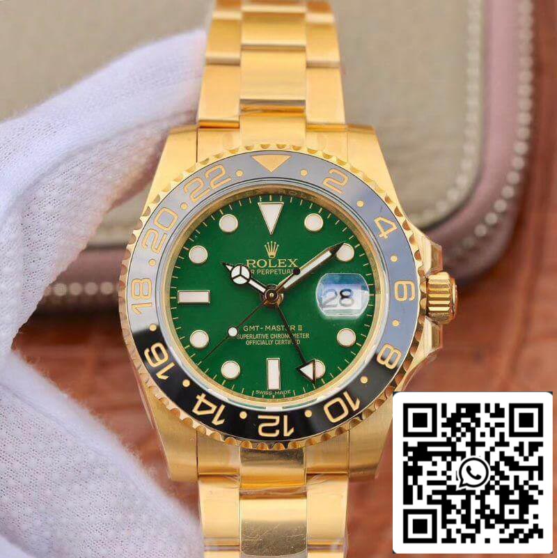 Rolex GMT Master II 116718LN 40mm EW Orologi meccanici di fabbrica 1:1 Migliore edizione svizzera ETA2836 Quadrante verde