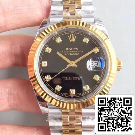 Rolex Datejust II M126333-0013 EW Factory 1:1 Mejor edición Brazalete de dos tonos de acero inoxidable suizo ETA3255