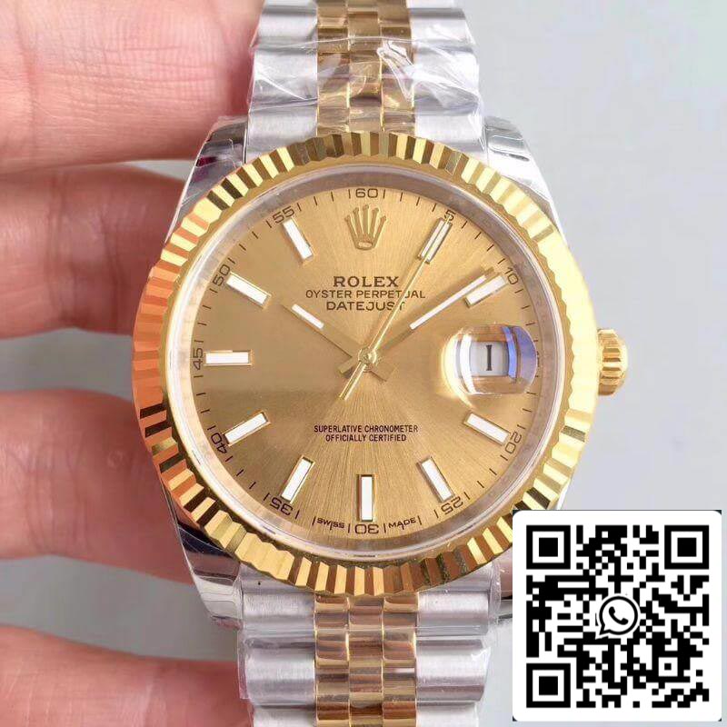 Rolex Datejust 41 126333 EW Factory 1:1 Best Edition Bracciale svizzero ETA3235 904L in acciaio inossidabile Jubilee