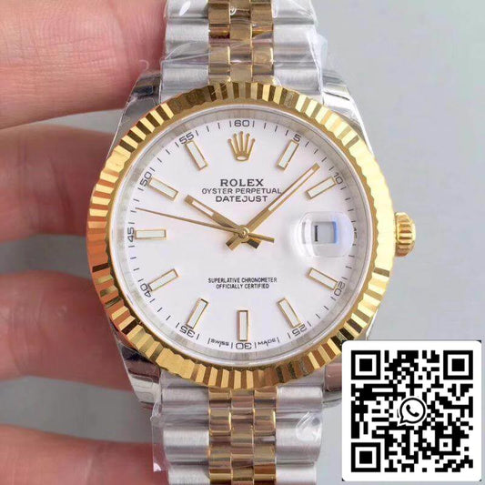 Rolex Datejust M126333-0016 EW Factory Mechanical Watches 1:1 Best Edition Swiss ETA3255 White Dial