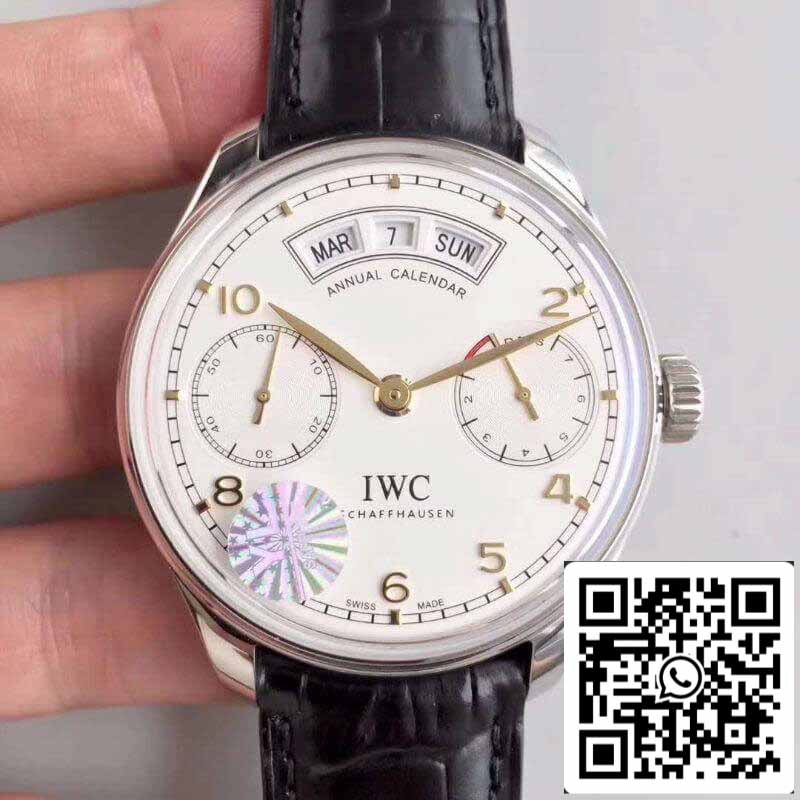 Calendario annuale IWC Portugieser IW503501 YL Factory 1:1 Best Edition svizzero ETA52850 quadrante bianco