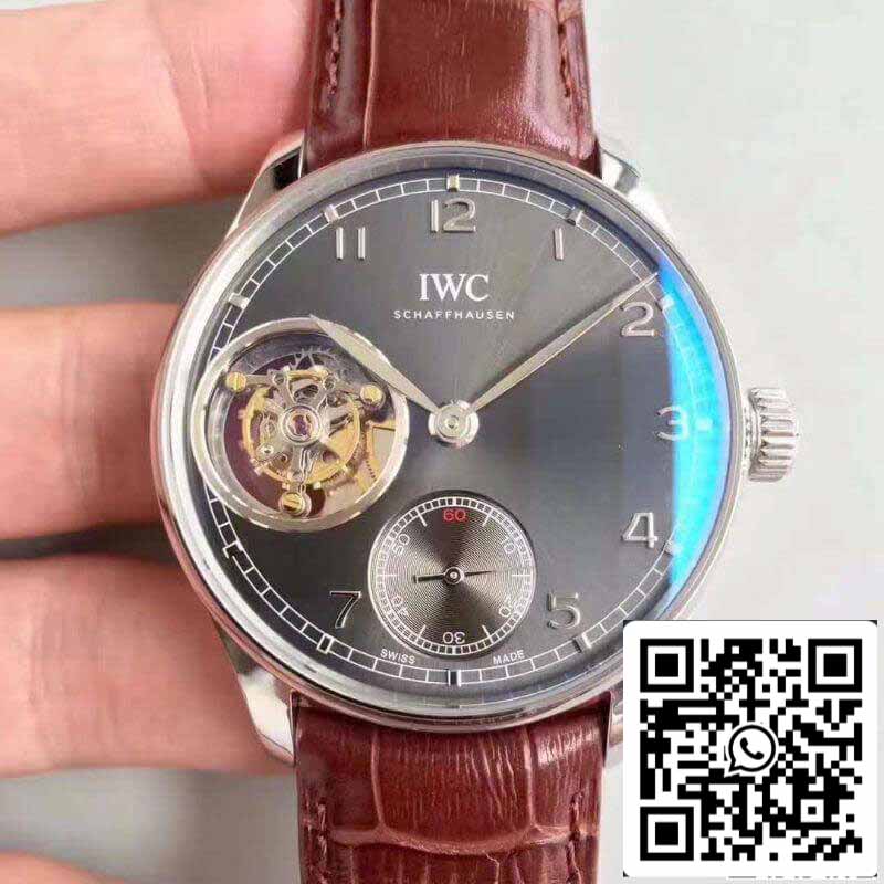 IWC Tourbillon portoghese IW546301 YL Factory 1:1 Best Edition Swiss Tourbillon quadrante antracite