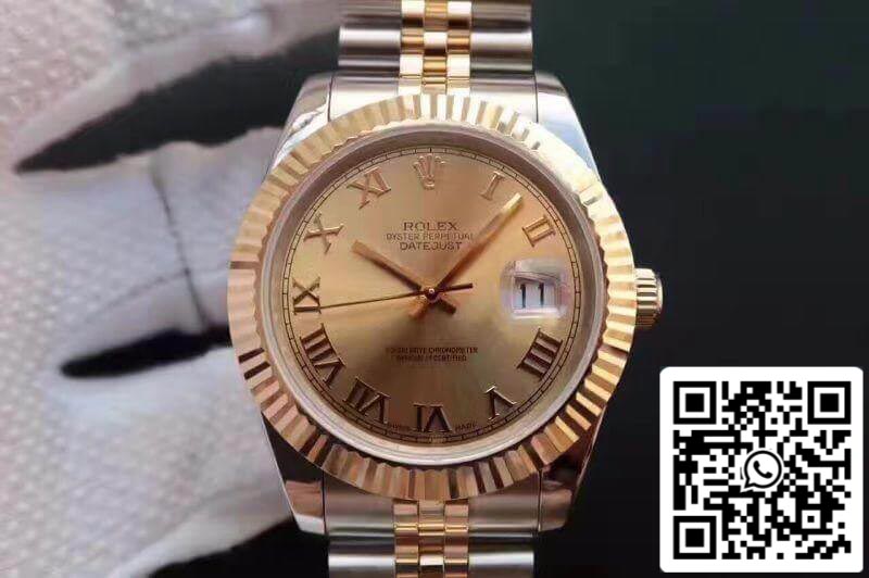 Rolex Datejust 41 126333-007 1:1 Best Edition Bracciale svizzero ETA2836-2 in acciaio inossidabile bicolore avvolto in oro