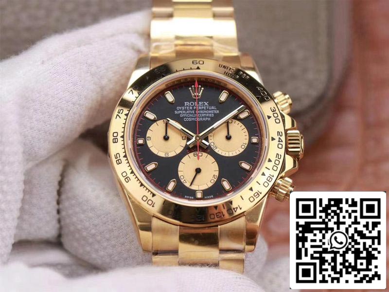 Rolex Daytona M116508-0009 1:1 Best Edition Noob Factory quadrante nero svizzero ETA4130