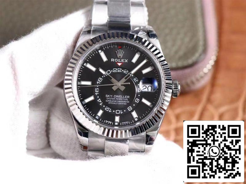 Rolex Sky Dweller M326934-0005 Mejor edición 1:1 Noob Factory esfera negra