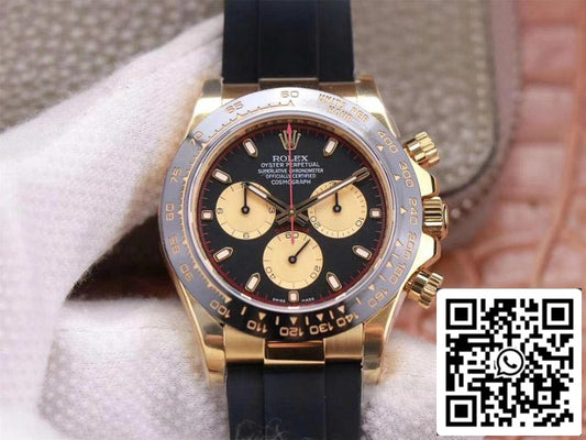 Rolex Daytona M116518LN-0047 1:1 Mejor Edición Noob Factory Esfera Negra Suiza ETA4130