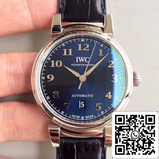 IWC Da Vinci IW356605 MKS Factory 1:1 Best Edition svizzero ETA2892 quadrante blu con indici argentati