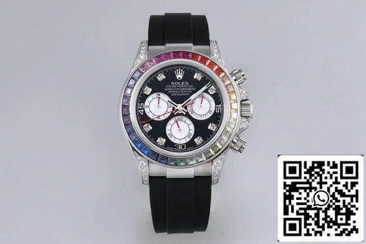 Rolex Daytona 116599RBOW 1:1 Best Edition BL Factory quadrante nero svizzero ETA4130