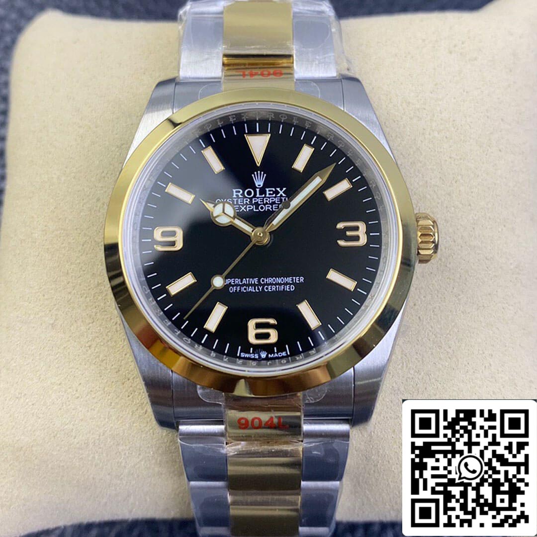 Rolex Explorer M124273-0001 1:1 Mejor Edición EW Factory Oro Amarillo