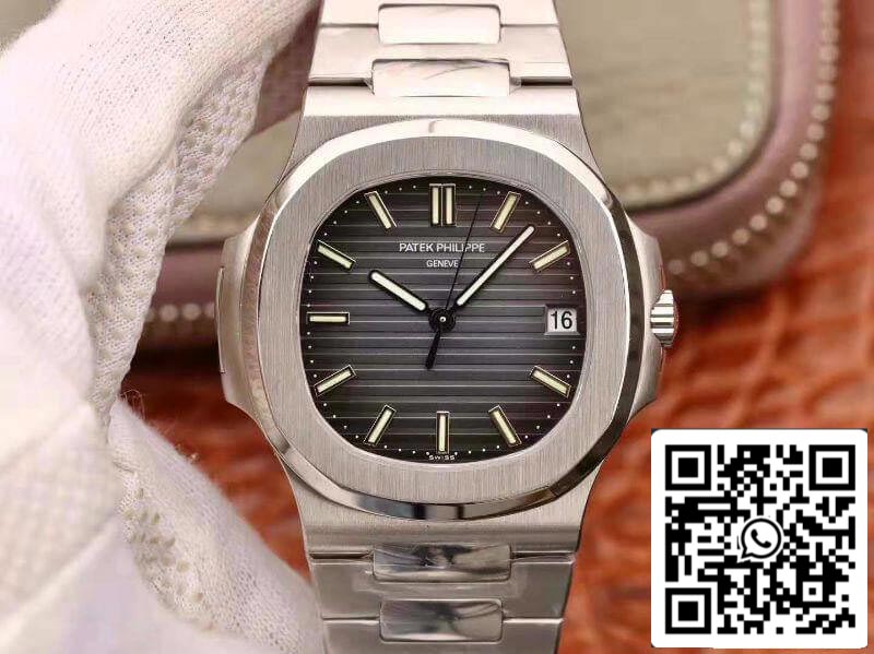 Patek Philippe Nautilus Jumbo 5711 PF Factory 1:1 Best Edition svizzero ETA324 quadrante grigio strutturato