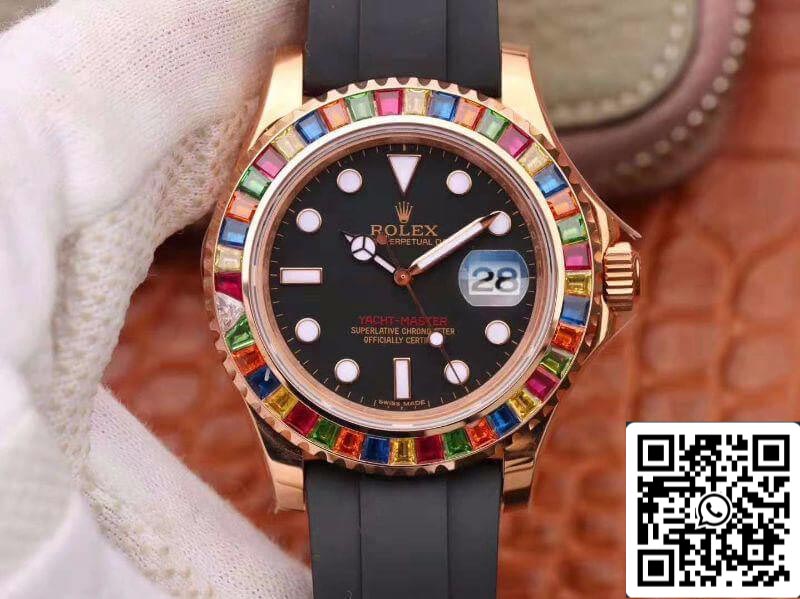 Rolex Yacht-Master 116695 Noob Factory 1:1 Best Edition svizzero ETA2824 quadrante nero