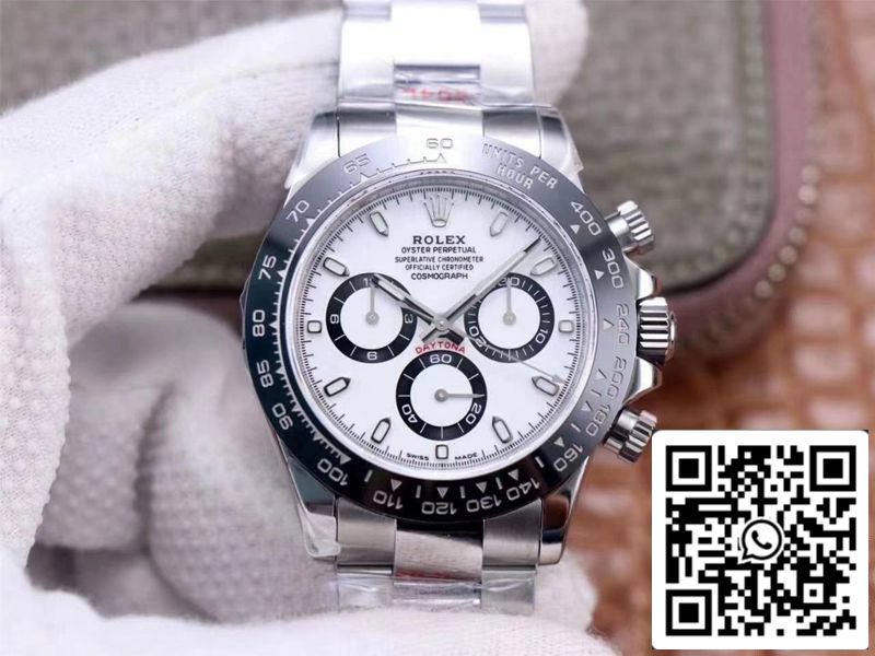 Rolex Cosmograph Daytona M116500LN-0001 1:1 Best Edition Noob Factory White Dial Swiss ETA4130