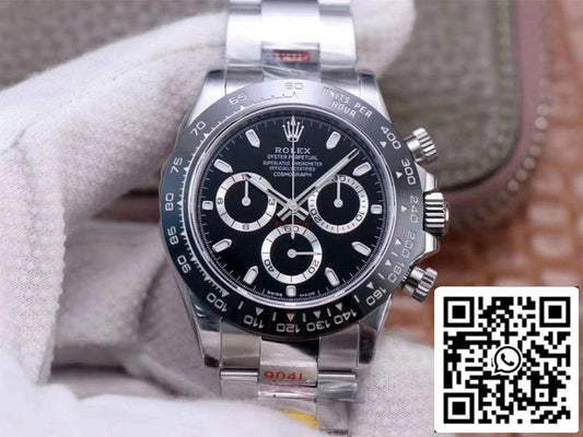 Rolex Cosmograph Daytona M116500LN-0002 1:1 Mejor Edición Noob Factory Esfera Negra Suiza ETA4130