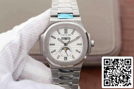 Patek Philippe Nautilus 5726/1A-010 KM Factory 1:1 Best Edition svizzero ETA324 quadrante strutturato bianco