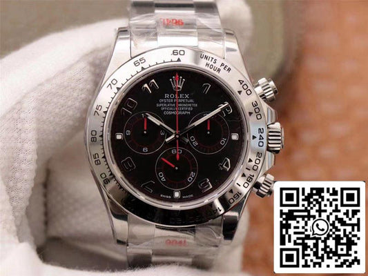 Rolex Daytona Cosmograph 116509-78599 1:1 Mejor Edición Noob Factory Esfera Negra Suiza ETA4130