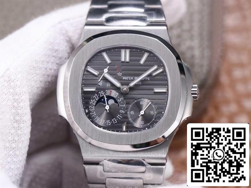 Patek Philippe Nautilus 5712/1A-001 1:1 Mejor Edición PF Factory Esfera Gris Movimiento Suizo