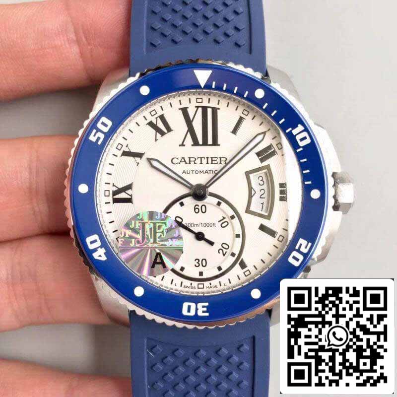 Calibro De Cartier Diver WSCA0011 JF Factory 1:1 Best Edition svizzero ETA2836-2 quadrante bianco