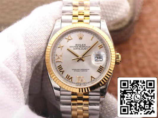 Rolex Datejust M126233-0031 1:1 Mejor edición EW Factory esfera plateada