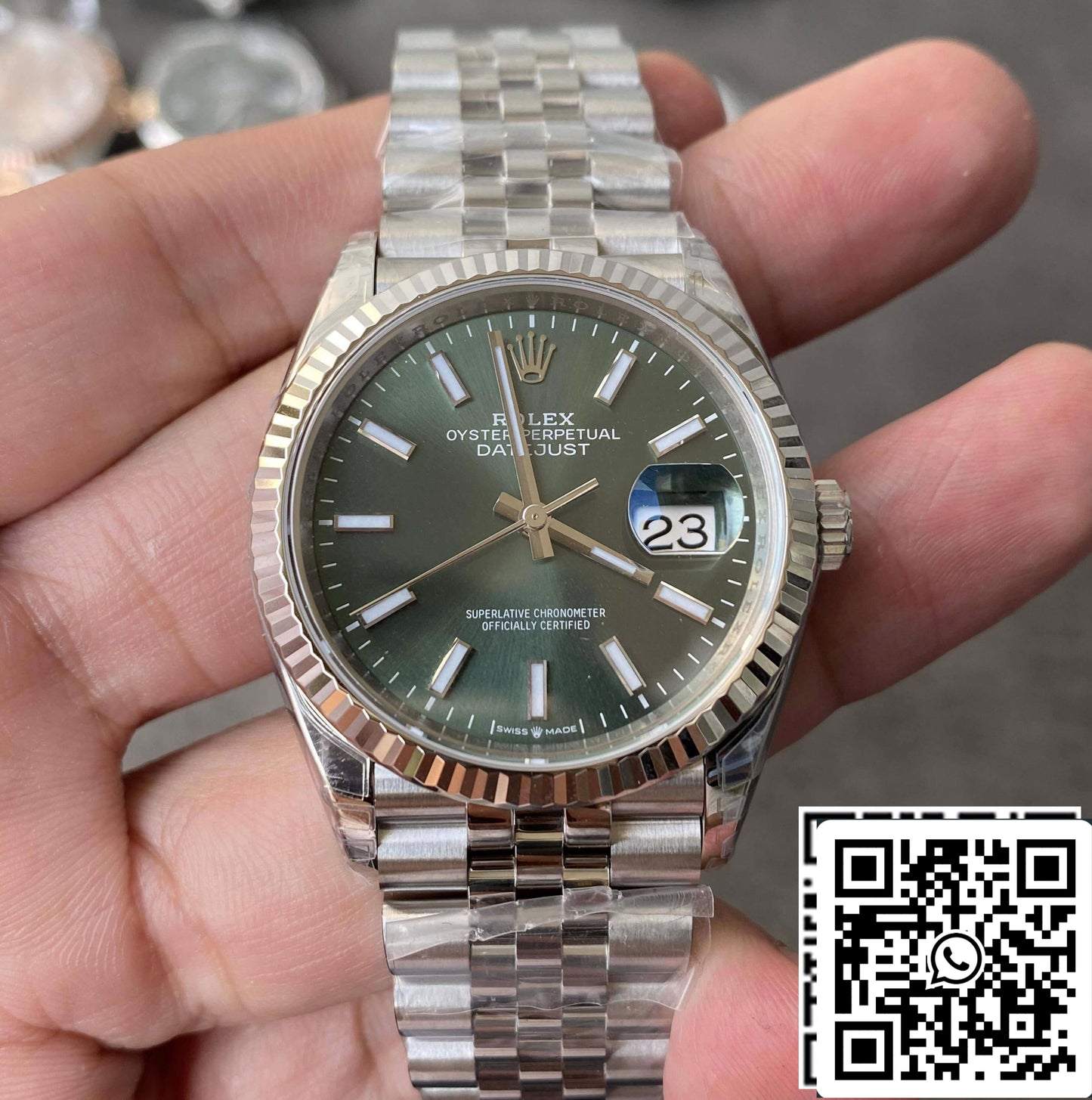 Rolex Datejust M126234-0051 36MM 1:1 Best Edition VS cinturino in acciaio di fabbrica